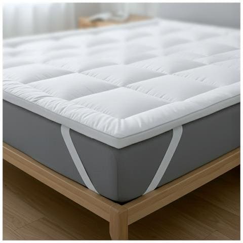 Topper 120x190 Cm In Ovatta Da 800 Gr | Coprimaterasso Imbottito In Palline Di Ovatta Con Rivestimento In Microfibra Traspirante | Comfort E Volume Extra | Protezione Materasso - Foto 7