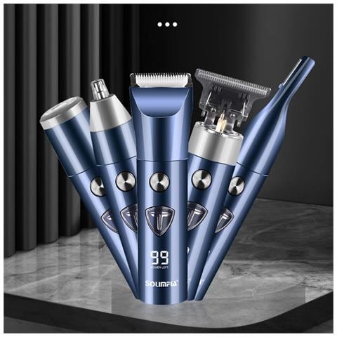Kit Multifunzione 5-in-1 Per La Cura Dei Capelli Elettrico Con Display Led Blue - Foto 6