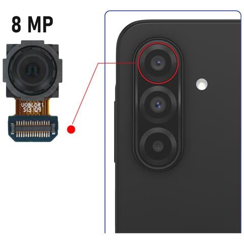 Fotocamera Posteriore Da 80 Mp Per Galaxy A26 / M35 / A25 / M54 / A34 / M34 Originale, Nero - Foto 2