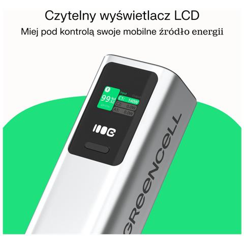 GC PBGC25UD - Powerbank PBGC25UD, 25200 mAh, 140 W, 1x USB-A, 2x USB-C Ioni di Litio Alluminio, Nero, Argento - Foto 2