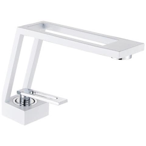 Rubinetto per lavabo da bagno, Blackswan, tipo M120, modello bianco /cromo, misura 19 cm - Foto 1