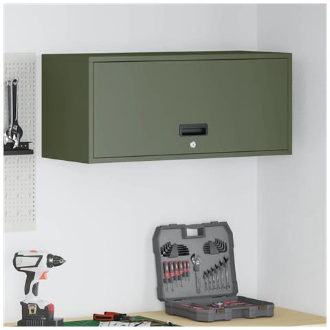 Armadio a muro per garage Oliver verde 80 x 33 x 35 cm - Foto 2