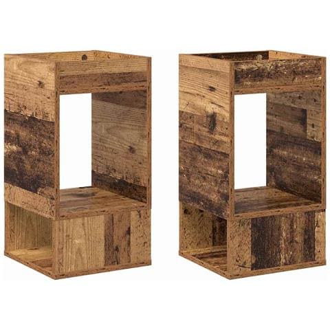 Tavolino 2 pcs Legno vecchio 30 x 30 x 56 cm Legno multistrato - Foto 1