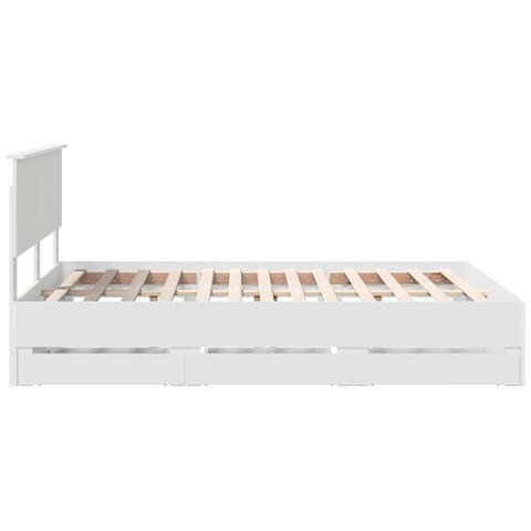 Struttura del letto Bianco 140 x 190 cm Legno Ingegnerizzato - Foto 9