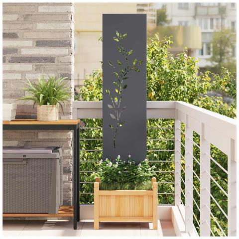 Schermo per privacy in giardino Floreale Antracite 32 x 140 cm - Foto 2