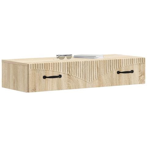 Tavolino da Parete Laterale Rovere Sonoma 87,5 x 34,5 x 17 cm - Foto 2