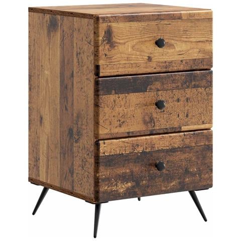 Armadio da Notte con cassetto Legno antico 43 x 41 x 66,5 cm - Foto 1