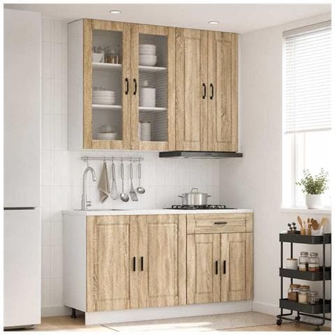 Unità Cucina PORTO 4 pcs Rovere Sonoma Legno ingegnerizzato - Foto 2
