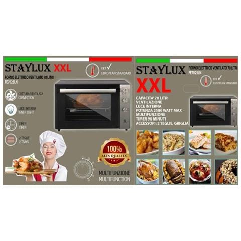 Fornetto Elettrico STAYLUX 70Lt 2500W Nero /Inox FE7025LN - Foto 1