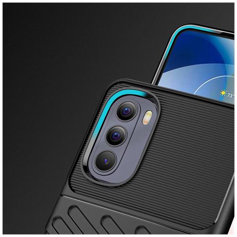 Thunder Case Custodia Flessibile E Rinforzata Per Motorola Moto G Stylus 2022, Colore Nero. - Foto 2