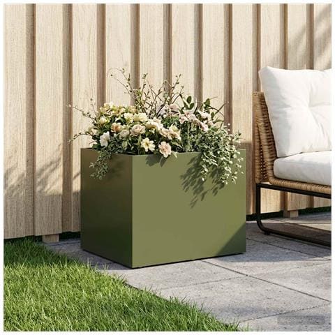 Vaso da giardino Verde Oliva 40 x 30 x 30 cm - Foto 2