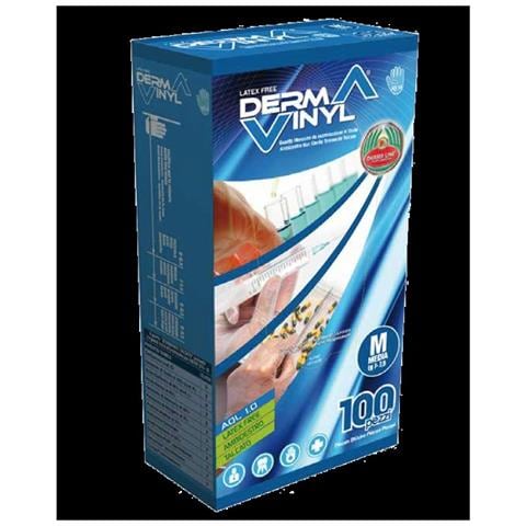 Guanto da Esaminazione Monouso Non Sterile in Vinile Senza Polvere Dermavinyl Powder Free Taglia Large Misura 8-8,5 100 Pezzi - Foto 1