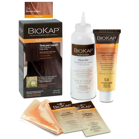 Biokap Nutricolor 7,4 New Biondo Ramato Tinta Tubo + Flacone - Foto 1