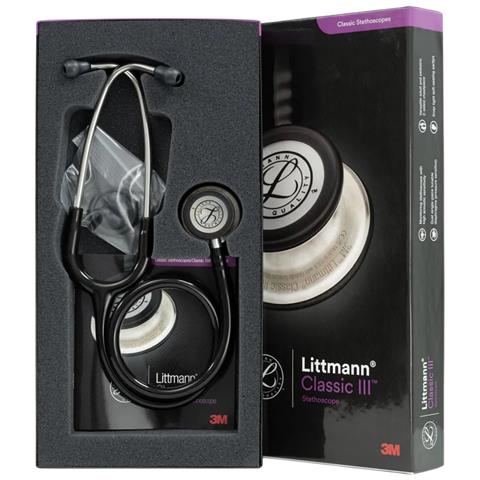 Stetoscopio Littmann Classic Iii 5620 Professionale Doppia Testa Acustica Tubo Nero Acciaio Inox Oem - Foto 6