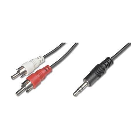 Cavo Stereo Per Collegamento Casse / Pc - 1 Connettore 3.5 Mm. / 2 Connettori Cinch (Rca) Maschio Mt. 10 (Ak 243 10M)  - Foto 1