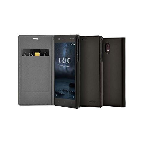 Flip Cover Custodia per Nokia 3 Colore Nero - Foto 2