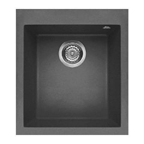 Lavello Quadra 100 Keratek Plus 41x50 cm 1 vasca Colore Dark Grey 99 - Foto 1