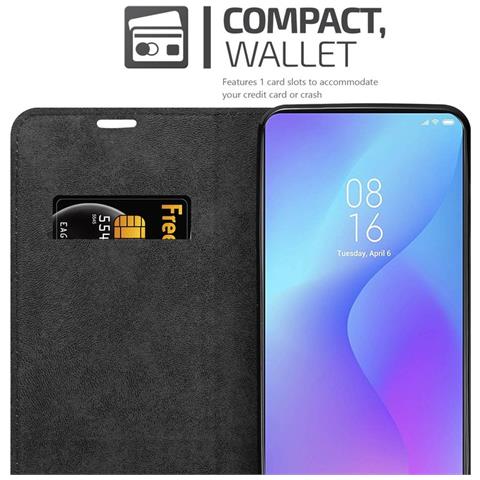 Cadorabo Custodia Compatibile Con Xiaomi Mi 9t / 9t Pro In Rosso Mela - Coperchio Protettiva Con Chiusura Magnetica, Funzione Stand E Tasca Per Le Carte - Foto 2