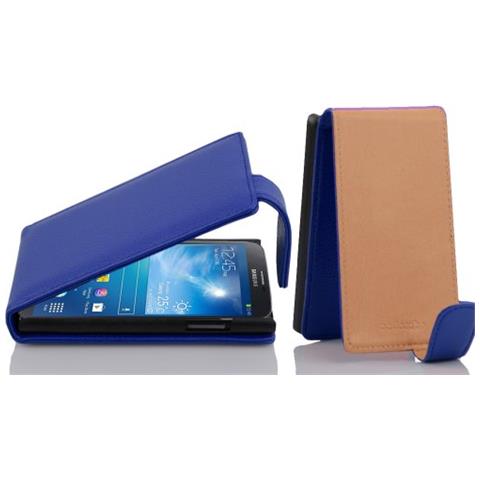 Custodia Compatibile Con Samsung Galaxy Mega 6.3 In Blu Reale - Coperchio Protettivo In Design Flip Realizzato In Similpelle Testurizzata - Foto 1