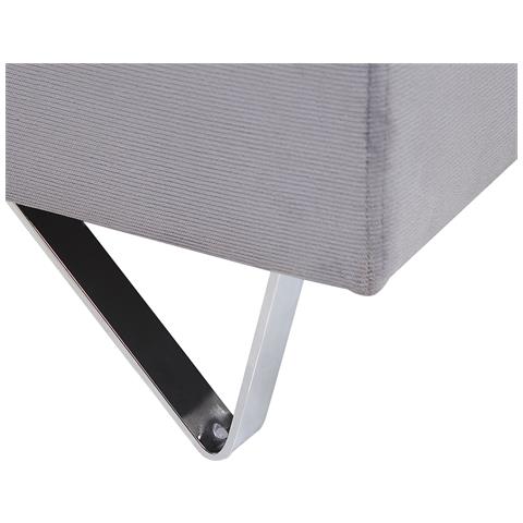 Divano Angolare Sinistro In Velluto A Coste Grigio Lunner - Foto 16