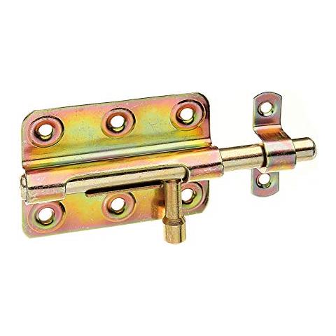 Gah Alberts 128 975 - Gancio Di Chiusura In Metallo Zincato, 80 X 56 Mm, 125 Millimetri Lunghezza, Diam. 12 Mm, Giallo - Foto 1