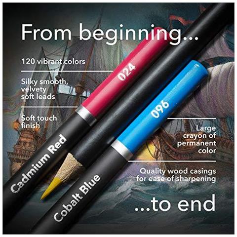 Castello Materiali Artistici 120 Colored Pencils Zip-up Set Perfetto Per Tutti Gli Artisti. Liscia Nuclei Colori Di Qualit E Di Alta Qualit Colorazione Matite Per La Miscelazione E Stratificazione Conveniente Forte Caso Di Corsa - Foto 2