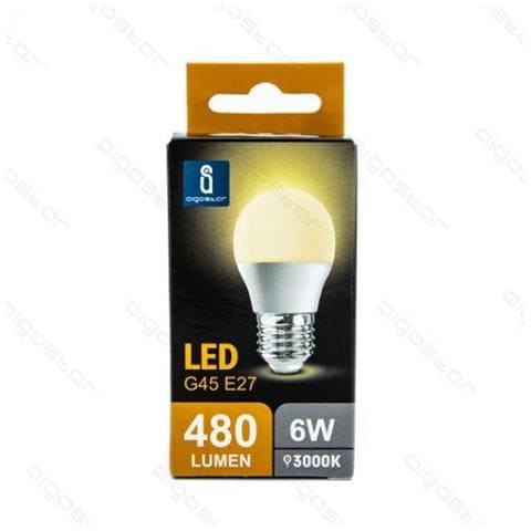 Lampadina Led A5 G45 6w Attacco E27 480 Lumen Color Box 3000k Luce Calda Angolo 230 D45h80mm Equivale 50w Incandescenza - Foto 2