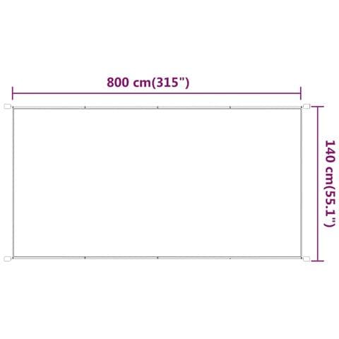 Paravento Verticale Bianco 140x800 cm Tessuto Oxford - Foto 2
