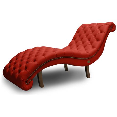 Poltrona Cambridge - Rosso - Pelle - Chaise Longue - Foto 1