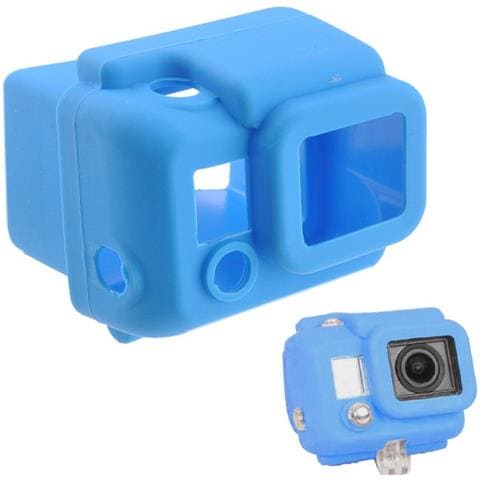 Custodia St-41 Silicone Cover Case Per Gopro Hd Hero 3 - 3 Plus Blu - Foto 1