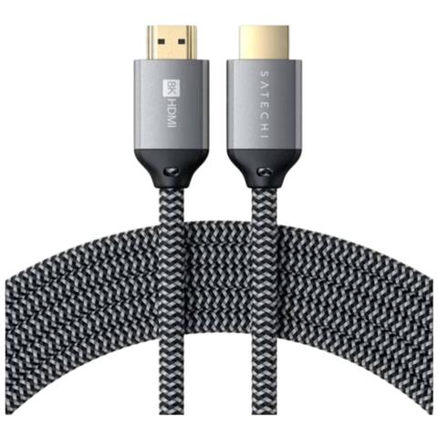 Cavo Hdmi 8k Intrecciato Ultra 2.1 2m Ad Alta Velocità, Grigio - Foto 10