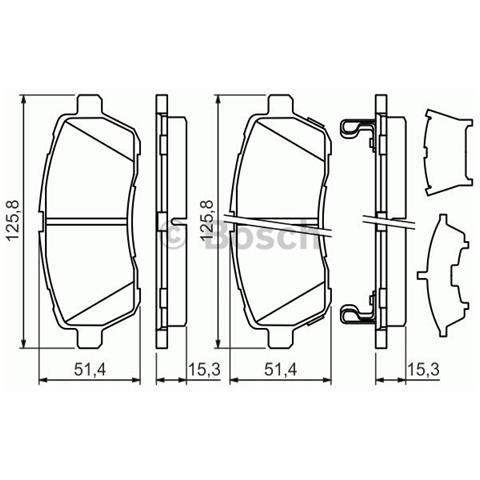 Kit Pastiglie Freno 986494321 - Foto 1