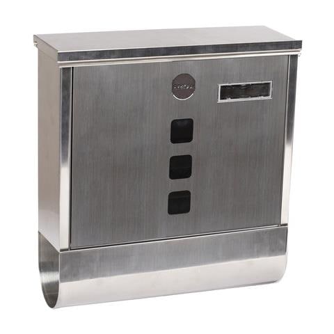 Chance E7007 Cassetta Postale In Acciaio Inossidabile Con Portagiornali, Formato Din A4, Con Serratura Coperta E Portanome, Inox - Foto 1