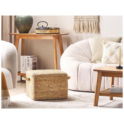 Pouf Dhadar Iuta Naturale - Foto 1