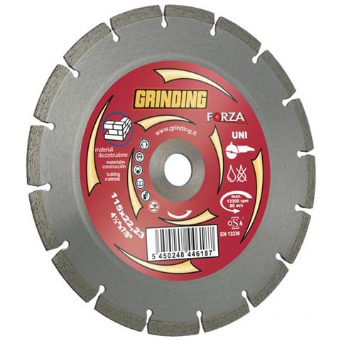 Disco Per Smerigliatrici Angolari 115mm A Segmenti Sintetizzato Taglio Materiali Da Costruzione Forza Settore Grinding - Foto 1