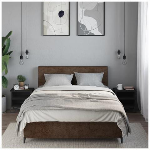 Comodini Neri 2 Pz 40x30x40 Cm In Truciolato - Foto 3