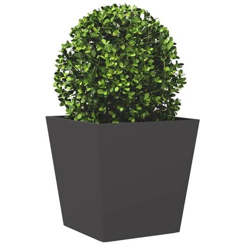 Fioriere da Giardino 2 pz Nere 40x40x40 cm in Acciaio - Foto 2