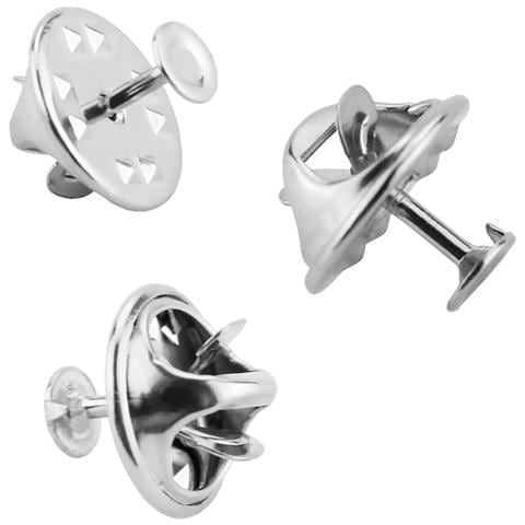 Spille Con Chiusura Per La Creazione Di Gioielli, Confezione Da 100 Silver - Foto 1