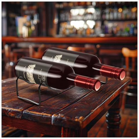 Portabottiglie Elegante E Compatto, Ideale Per Casa E Viaggi, 6x23,5x14cm - Foto 4