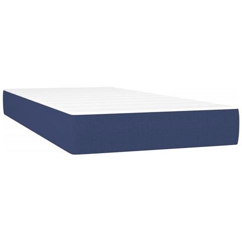 Letto a Molle con Materasso e LED Blu 90x190 cm in Tessuto - Foto 8