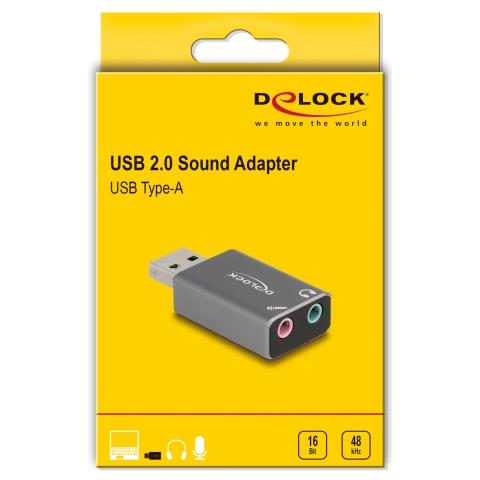 66633 adattatore per inversione del genere dei cavi USB 2.0 Type-A 3.5 mm 3 pin, Grigio - Foto 2