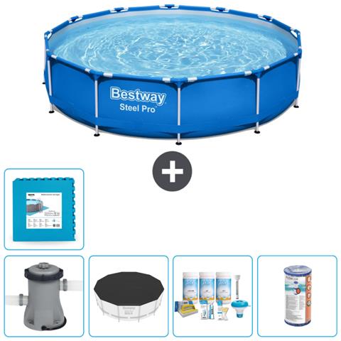 Piscina Fuori Terra - In Giro - 366x76 Cm - Blu - Include Accessori Coordinati Cb12 - Foto 1