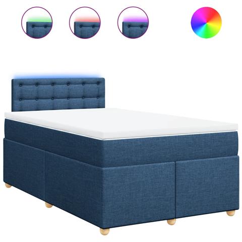 Giroletto a Molle con Materasso Blu 120x190 cm in Tessuto - Foto 1