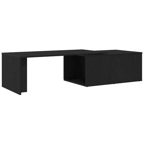 Tavolino da caffè  Nero Rovere 150x50x35 cm in Legno Ingegnerizzato - Foto 1