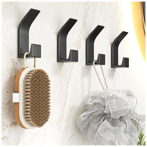 Ganci Adesivi Grigi Ad Alta E Bassa Quota - Confezione Da 5, Organizzazione Versatile Black - Foto 2