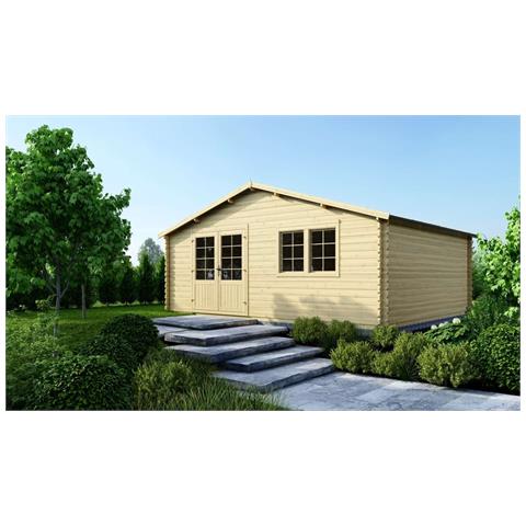 Casetta Da Giardino In Legno - 30.00m2 - 6.00x5.00m - 40mm - Colore: Naturale - Foto 1