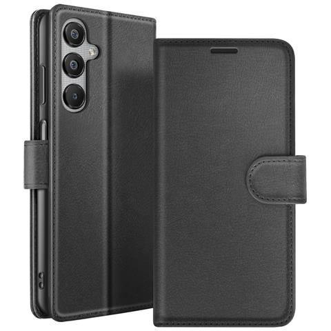 Custodia A Portafoglio Per Galaxy M35 Con Funzione Supporto E Linguetta Magnetica, Nero - Foto 1