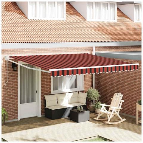 Tenda Retrattile arancione e marrone 400 × 300 cm Poliestere - Foto 2