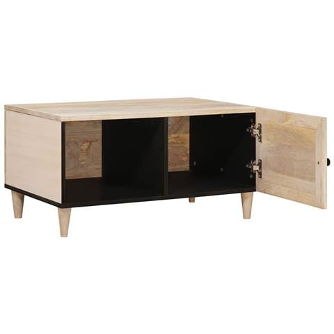 Tavolino da salotto con lo scaffale Beige 80 x 50 x 40 cm - Foto 2