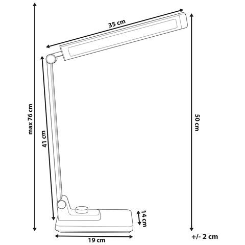 Lampada Da Scrivania A Led Enif Con Caricatore Wireless Argento - Foto 2